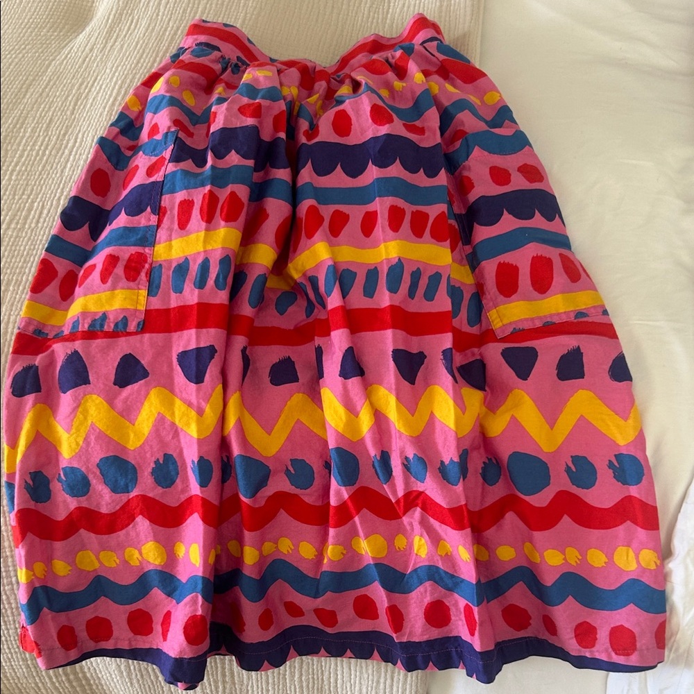 Stella McCartney Kids Pink and Yellow Patterned Skirt